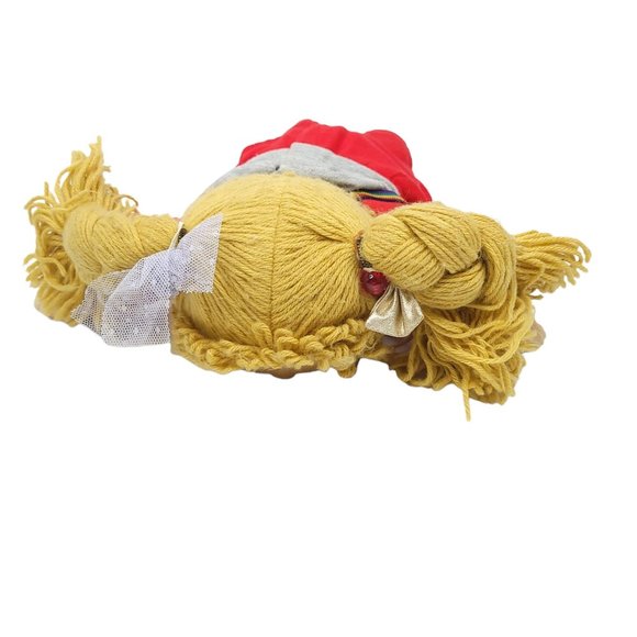 Vintage 1985 Cabbage Patch Kid Doll 15" Dimples Blonde Pigtails Tracksuit Coleco - Picture 7 of 12